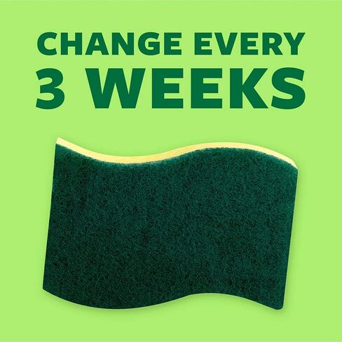 Scotch-Brite Heavy Duty Scrub Sponges, Sponges for Cleaning Kitchen and Household, Heavy Duty Sponges Safe for Non-Coated Cookware, 9 Scrubbing Sponges in Kuwait