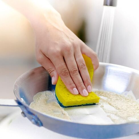 Scotch-Brite Heavy Duty Scrub Sponges, Sponges for Cleaning Kitchen and Household, Heavy Duty Sponges Safe for Non-Coated Cookware, 9 Scrubbing Sponges in Kuwait