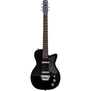 Silvertone 6 String Solid-Body Electric Guitar, Right, Gloss Black, standard (1303BK)