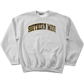 NCAA Southern Mississippi Golden Eagles 50/50 Blended 8-Ounce Vintage Arch Crewneck Sweatshirt