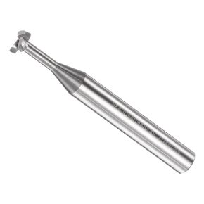 T Slot End Mill, 3 Flutes 0.24" Dia 0.08" Cutting Depth, Solid Carbide CNC Straight Milling Cutter - (Applications: for Steel and Copper Milling)