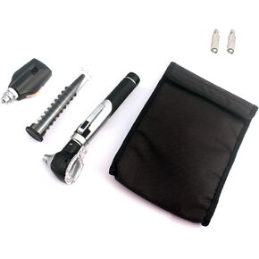 OdontoMed2011® 'FIBER OPTIC OTOSCOPE EXAMINATION LED OTOSCOPE ENT SET + 2 FREE REPLACEMENT BULB COLOR - (Black)