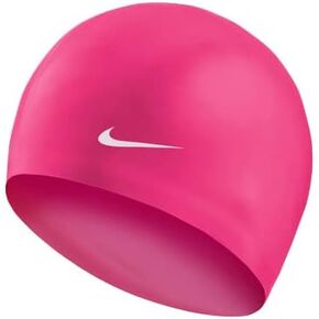 NIKE Swim Performance Solid Silicone Cap (Pink Prime, One Size)