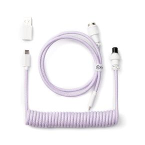 كابل USB ملفوف مخصص من Keychron - أرجواني فاتح