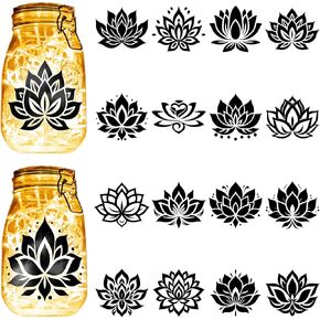 CREATCABIN 16Pcs Fairy Angel Silhouettes Mason Jar Decor Mushroom Laser Cut Cardboard Scrapbook Cutouts Die Cuts PVC for Crafting Lantern Jars Wall Painting window Glass Phones 3.9x3.5Inch-No Sticker