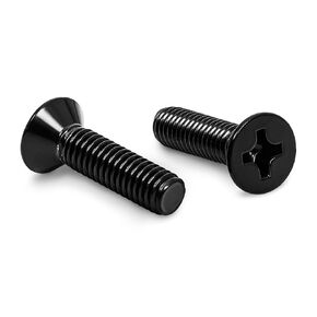 #4-40 x 5/8" Flat Head Machine Screws Countersunk Bolts, 304 Stainless Steel Black Finish, Fully Threaded, 100 PCS