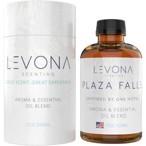 Levona Scent Essential Oil - Fresh Aroma for Home, Office, Hotel & Spa, Perfect in Humidifiers and Diffusers, Luxury Fragrance, with Cucumber Water, Orange, Melon Notes - 500ml/ 17 fl oz, Plaza Falls