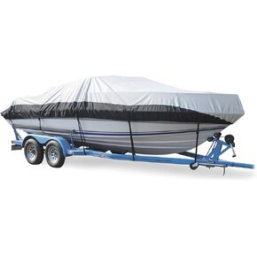 Taylor Made Products 70906 Boat Guard Eclipse Trailerable Boat Cover, 19-21-Feet x 102-Inch Beam for Vhull Runabout, Black & Gray