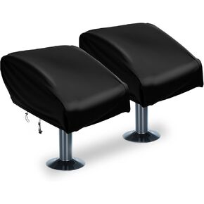 Boat Folding Seat Cover, 420D Waterproof Heavy-Duty Weather Resistant Material Trailerable Fishing Chair Full Length Protection for Your Black Medium-20inchL 19inchW 14inchH CYZDYZ-2p-001