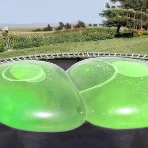 OULUN 47 Inch Giant Water Bubble Ball, Inflatable Water-Filled Ball Soft Rubber Ball for Outdoor Beach Pool Garden Party Large (Green)