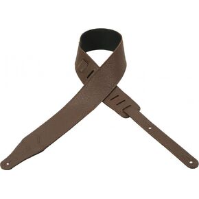 Levy's Leathers 2 1/2" Garment Leather Guitar Strap with Soft Garment Leather Backing - Adjustable from 41" to 55"; Black (M26BL-BLK)