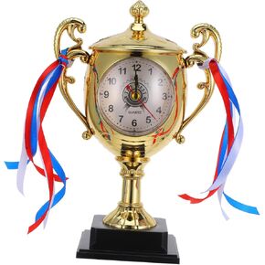 ARTIBETTER 1Pc Children Trophy- Style Clock Tabletop Clock Unique Clock Desktop Alarm Clock