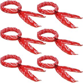Eutuxia Cooling Scarf Tie Around Neck, Head to Instantly Chill Out, Cool, Reusable for Summer, Indoor, Outdoor. Packs of 6