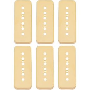 6Pcs Yootones Plastic P90 Soapbar Pickup Covers 3/50&3/52mm Compatible with Les Paul Electric Guitar (Yellow)