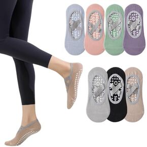 7-Pack Women's Non-Slip Yoga Socks,US 5-10 Sizes, Moisture-Wicking, Anti-Skid Soles for Stable Practice Sessions