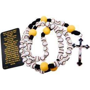 Westmon Works Baseball Rosary Deluxe Catholic Gift Set for Boys with Holy Card in Sports Expressions Prayer Pack