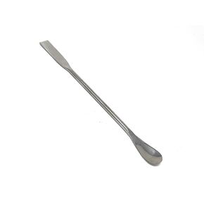 A2Z-DE002 Stainless Steel Double Ended Micro Lab Spatula Sampler, Square & Flat Spoon End, 9" Length