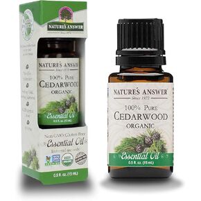 Nature's Answer 100% Pure Organic Essential Oil, 0.5-Ounce, Cedar Wood