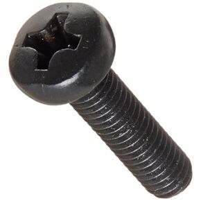 Small Parts M620D7985AB Steel Pan Head Machine Screw, Black Oxide Finish, Meets DIN 7985, #3 Phillips Drive, M6-1 Thread Size, 20 mm Length, Fully Threaded, Import (Pack of 50)