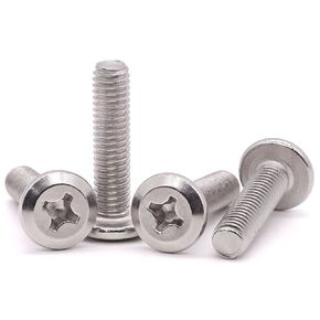 M4 x 35mm (50 PCS) Round Phillips Drive Head Binding Screws, Machine Screws, 304 Stainless Steel 18-8, Full Thread, Furniture Screws Connector Bolts