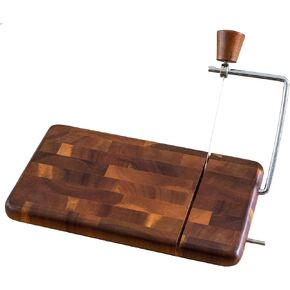 Totally Bamboo Rock & Branch Series Acacia Wood Serving Board with Cheese Slicer, 9-1/2" x 5-5/8"