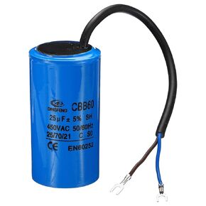 PATIKIL CBB60 35uF Running Capacitor, AC 450V 2 Wires 50/60Hz Cylinder 90x50mm for Air Compressor Motor, Washing Machines, Refrigerators Motor Start