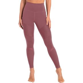 Women's High Waist Moto Leggings Workout Mesh Legging Stretch 7/8 Skinny Yoga Pants with Inner Pocket