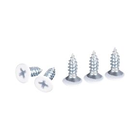 100Pcs ST4.2x16mm Self Drilling Screws, Carbon Steel White Flat Head Phillips Sheet Metal Screw - Good for Wood to Metal, Furniture - White