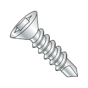 Small Parts 1028KTF Steel Self-Drilling Screw, Zinc Plated Finish, 82 Degree Flat Head, Star Drive, #3 Drill Point, #10-16 Thread Size, 1-3/4" Length (Pack of 100)