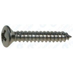 100#4 X 3/4" Phillips Oval Head Tapping Screws Chrome