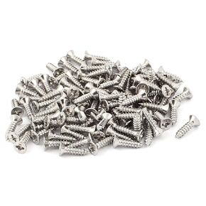 uxcell Stainless Steel Flat Head Phillips Self-Tapping Screw 12mmx3mm 100Pcs