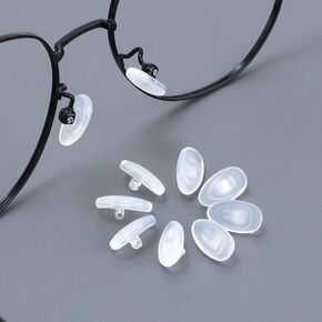5Pairs White Eyeglass Nose Pads Covers, Slip-on Silicone Eyeglasses Nose Pads, Glasses Repair Kit, Anti-Slip Eyewear Protective Covers Nose Bridge Pads,Eyeglasses Care, Vision Care