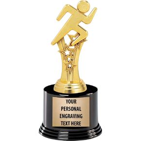 Crown Awards Running Trophy, 7.25" Runner Trophy with 5 Lines of Free Engraving Prime