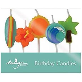 Design Design Surfs Up Birthday Candles, Multicolor