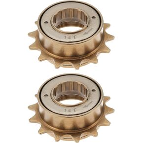 SING F LTD 2PCS 14T Bicycle Single Speed Flywheel Sprocket 34mm Thread Bicycle Flywheel fits BMX Bikes with 10mm Axles and Suitable for Mountain Road Bicycle Folding Bicycle