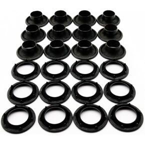 C.S. Osborne 12 Sets Dull Black Grommets & Spur Washers #B2-2 (7/16" Hole)