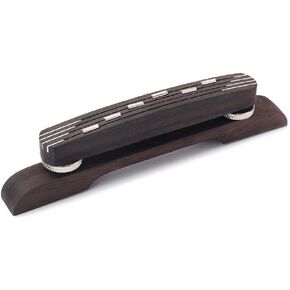 ROSENICE Guitar Bridge Rosewood Floating For 6 String Archtop with Chrome Accessories