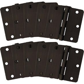 Design House 181354 3.5 x 3.5 1/4 Inch Radius Hinge 2, 3-Pack, Satin Nickel, 3 Pack