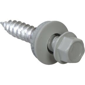 48280 10 X 1-Inch Hex Washer Head Self-Piercing Screw with Neoprene Washer and Gray Ceramic Coating, 500-Pack