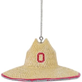 FOCO NCAA Unisex-Adult NCAA Team Logo Holiday Tree Straw Hat Ornament