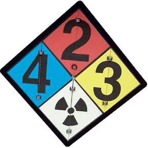 Accuform NFPA Flip AluminumPlacard Sign with Clear Plastic Face, 15.5" x 15.5", ZPF125