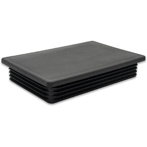 OGC (1 Pack) - 100 x 150 mm Rectangle Black for Plastic End Caps Plugs Chair Leg Inserts for Metal Legs Square Tube Inserts Chair Leg Glide Furniture Protectors, 4" x 6"