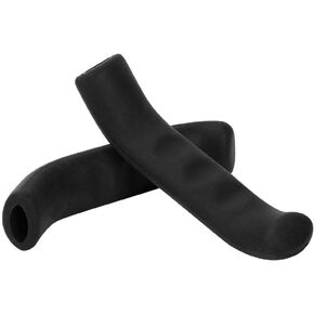 1 Pair Soft Handlebar Grips Cover, Black Bike Brake Grip, Silicone Anti-Slip Bike Brake Lever Covers for Mountain Bike Fixed Gear Folding Bike(Black)