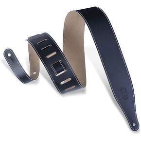 Levy's Leathers DM17-XL-BLK Genuine Leather XL Guitar Strap, Black