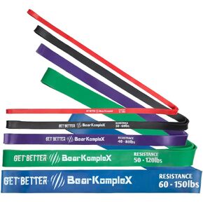 Bear KompleX Workout Looped Resistance Bands for At-Home Workouts, Durable for Pullups, Stretch Assist, Crossfit, Mobility, and Strength Training, Buy a Single Band or Variety Set