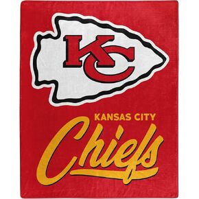 Northwest NFL Kansas City Chiefs Unisex-Adult Raschel Throw Blanket, 50" x 60", Signature