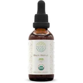 Black Walnut B120 USDA Organic Tincture | Alcohol-Free Extract, High-Potency Herbal Drops | Certified Organic Black Walnut (Juglans Nigra) Dried Hull (4 fl oz)