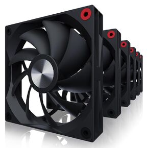 DS Black 120MM PC Case Fans, 37CFM High Performance Cooling, 19.89dBA Low Noise, Hydraulic Bearing for Computer Case Full Tower Mid Tower (6Pack PC Fan Kit)
