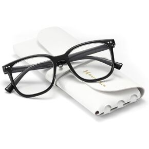 Reading Blue Light Blocking Glasses R1112 Clear Black 4PCS