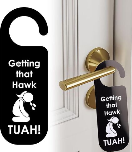 الحصول على هذا هوك تواه هوك تواه الباب شماعات هوك توش شماعات ديكور مضحك معلقة لافتة للباب مضحك مقبض الباب شماعات يبصقون على ذلك ثانغ 1 قطعة in Kuwait